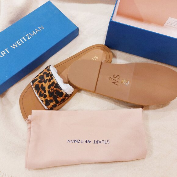 Stuart Weitzman Leppard print sandals -40/10 - Picture 1 of 3